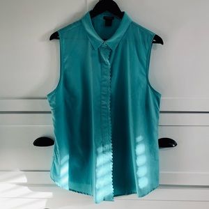 Teal Sleeveless Ann Taylor Blouse